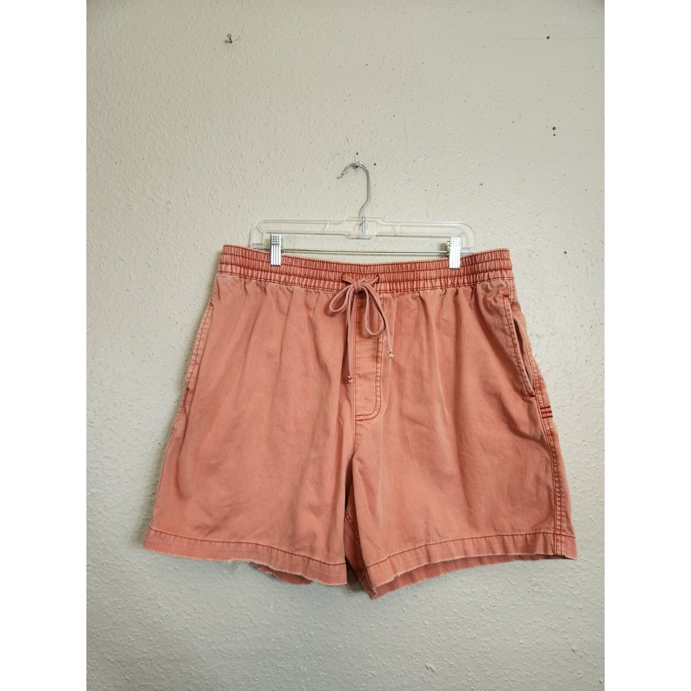 BDG Men's Coral‎ Orange Solid Elastic Waist Casual Shorts Size XL